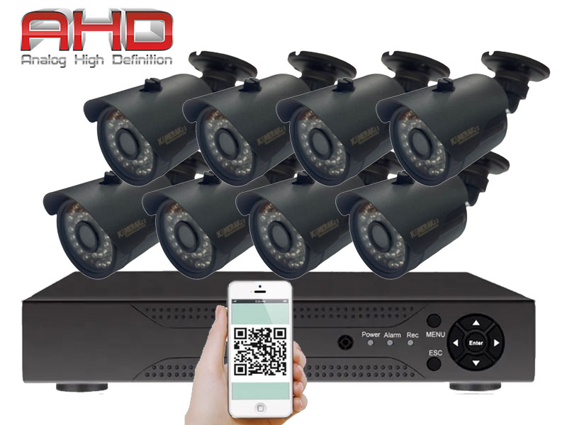 8 kamerov systm AHD HE8-58A 2Mpx