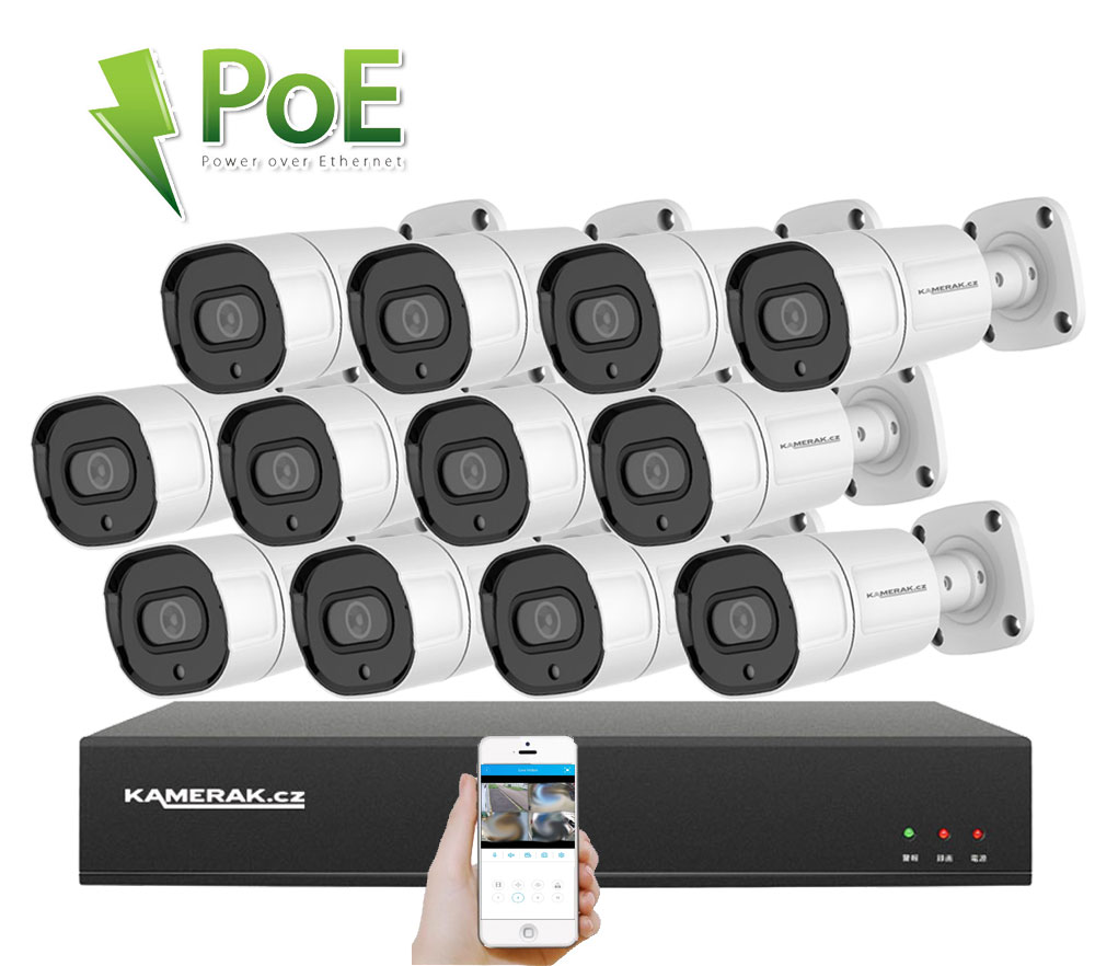 12 kamerov systm PoE IP XM-1208B 4MPx