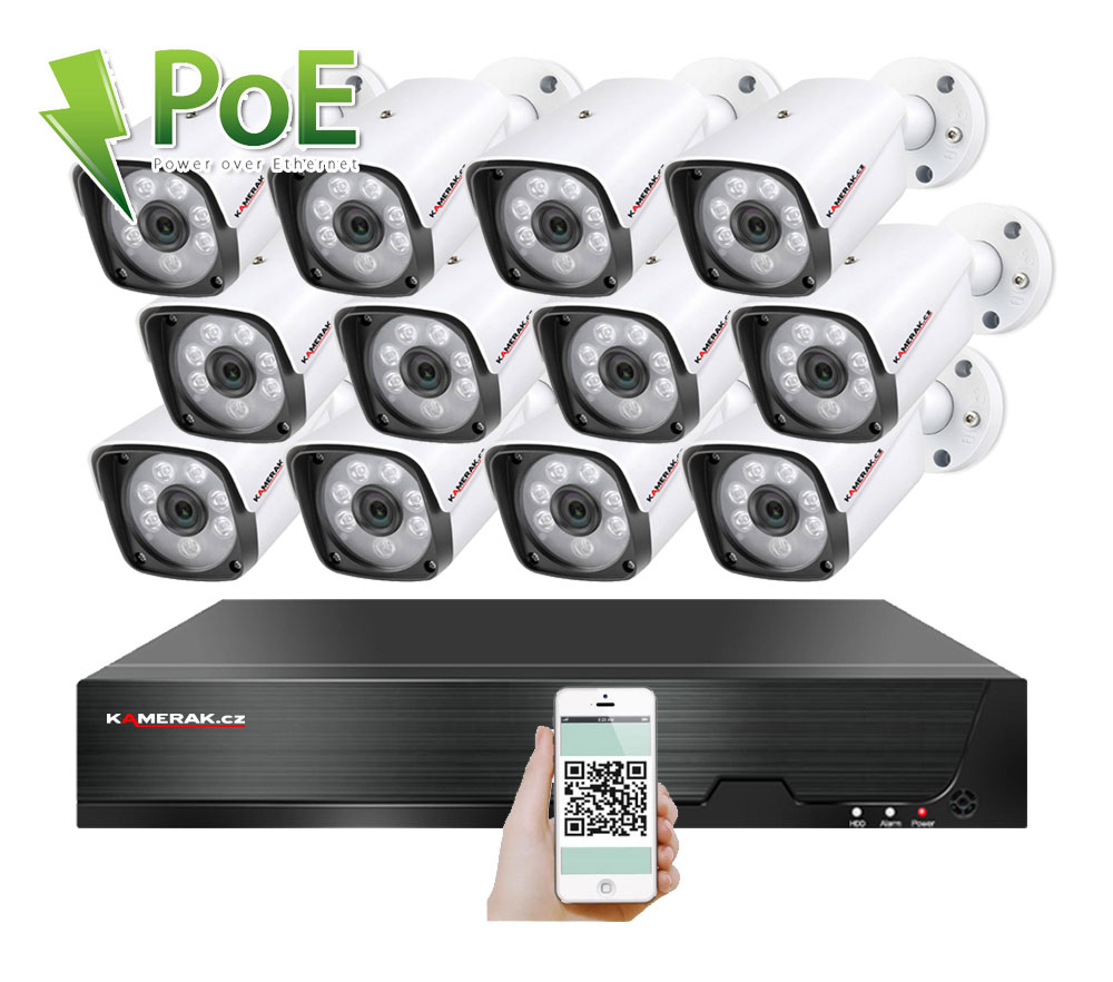 12 kamerov systm PoE IP XM-1201D 8MPx 4K